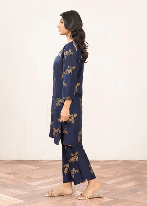 Sparrow Print Stitched 2Pcs