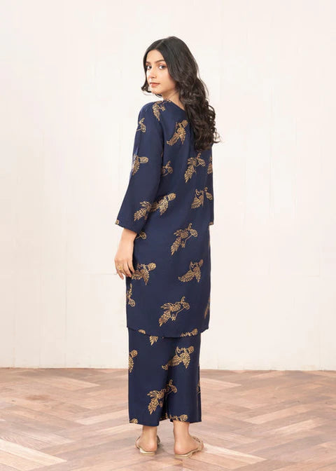 Sparrow Print Stitched 2Pcs