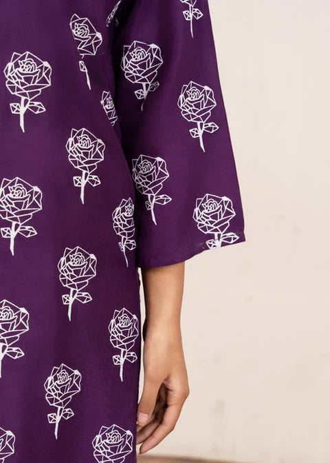 Rose Flower Stitched 2Pcs