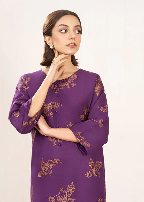 Sparrow Print Stitched 2Pcs