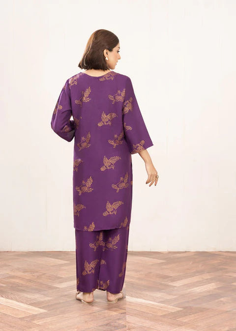 Sparrow Print Stitched 2Pcs