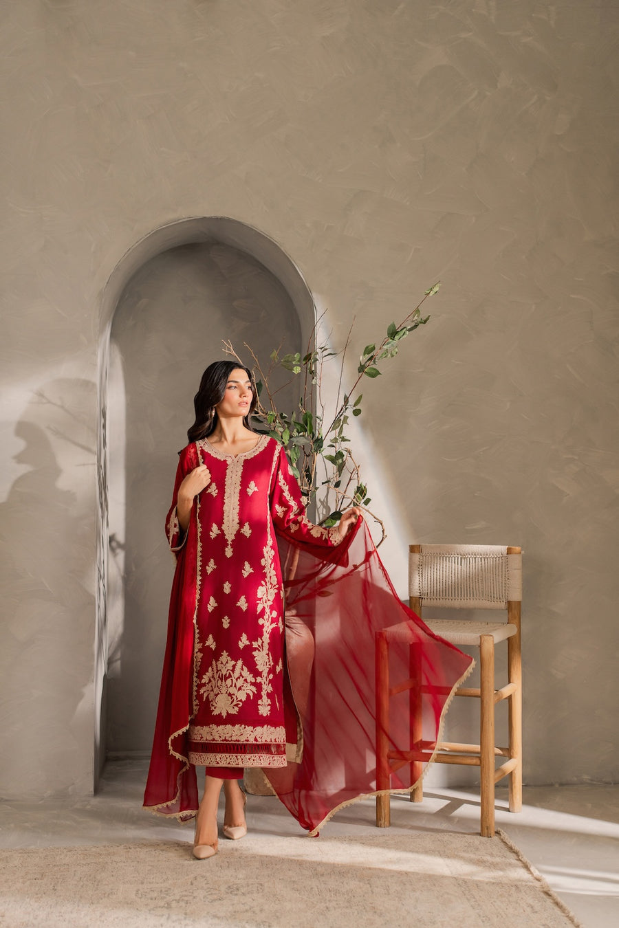 Mahroon Nazneen 3pcs