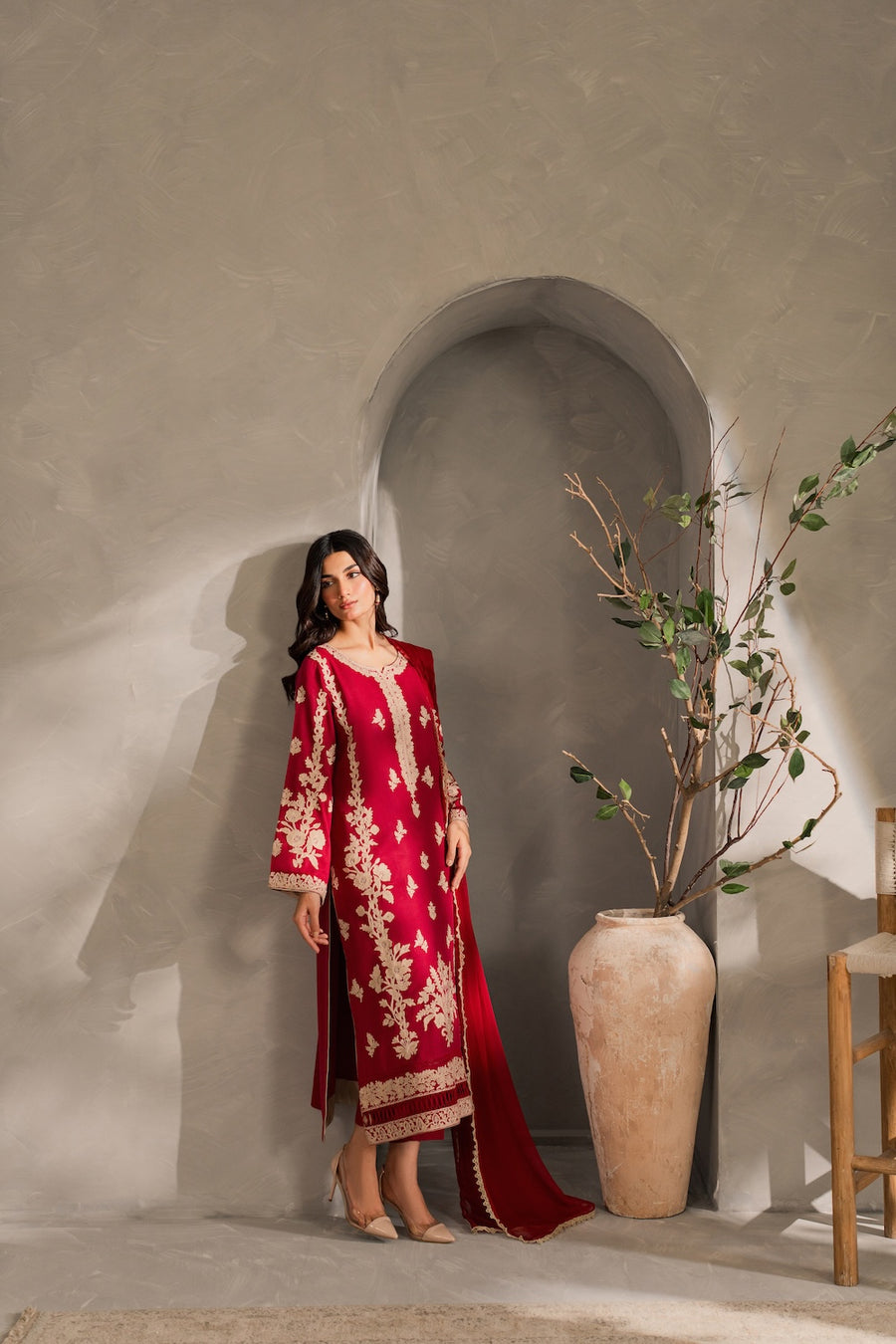 Mahroon Nazneen 3pcs