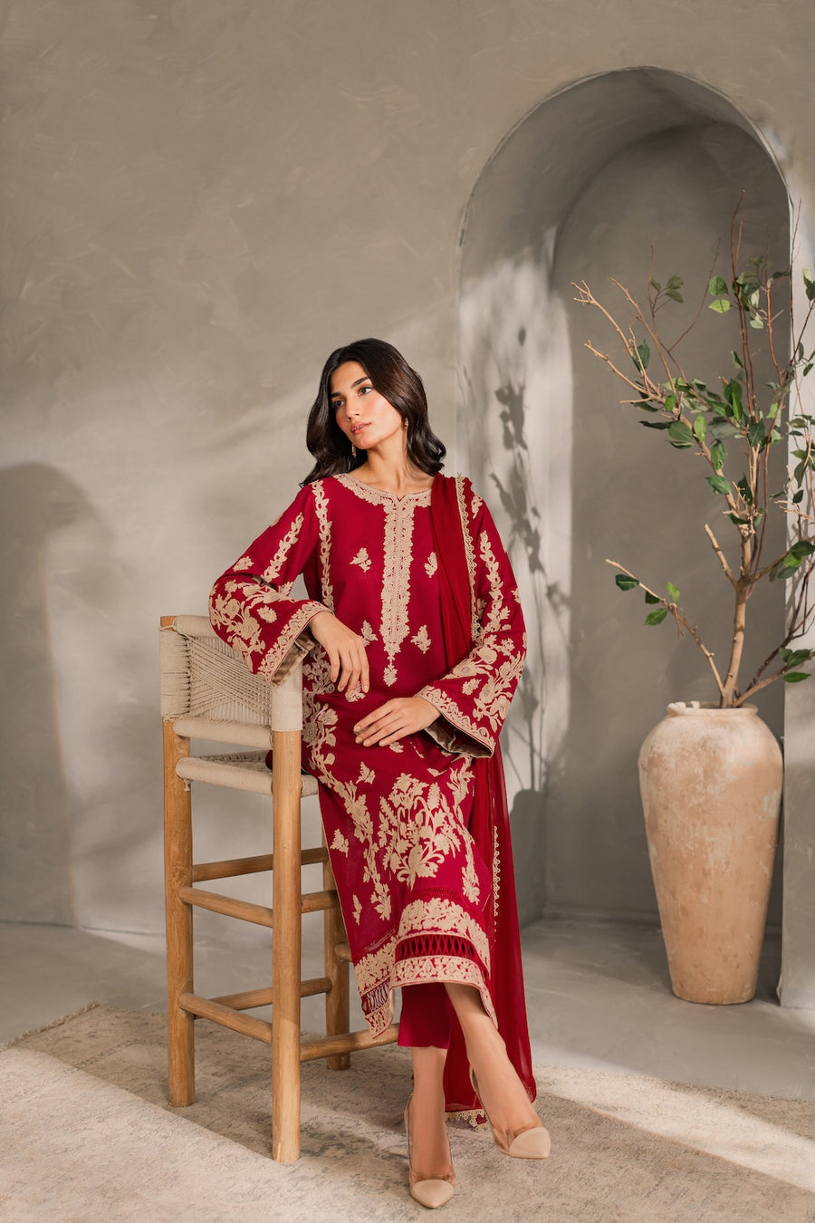 Mahroon Nazneen 3pcs