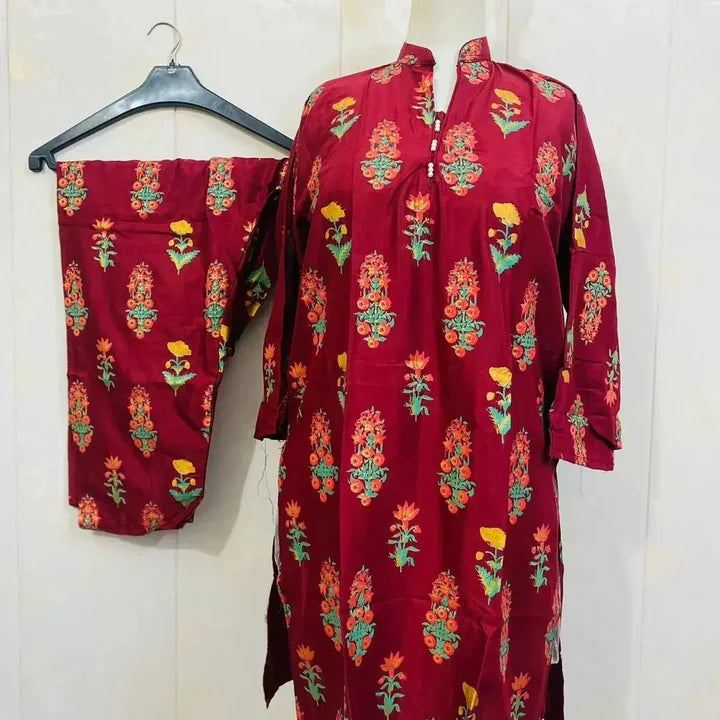 3D Flower Stitched 2Pcs