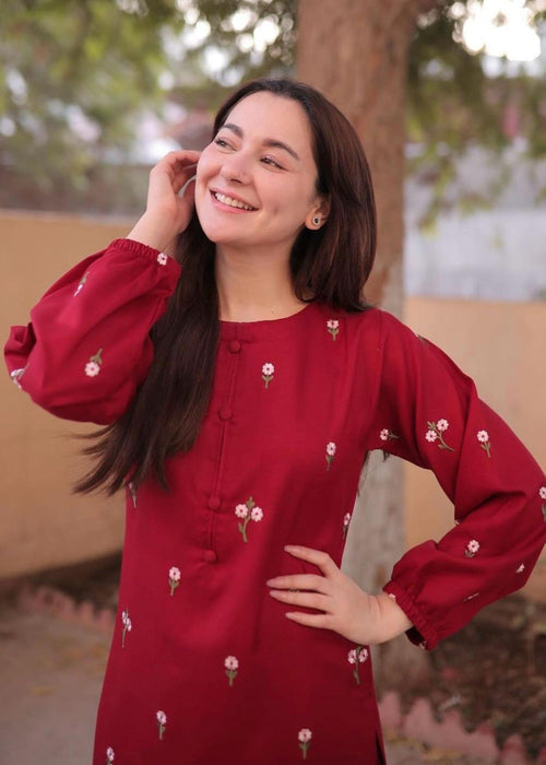 Stitched Petal Embroidery 2pcs