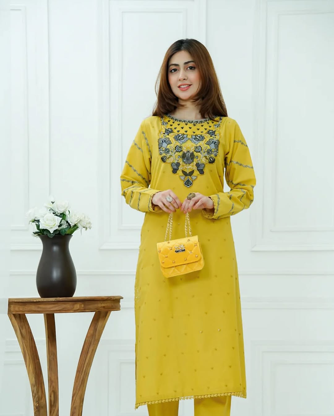Yellow Kurta Set 3pcs