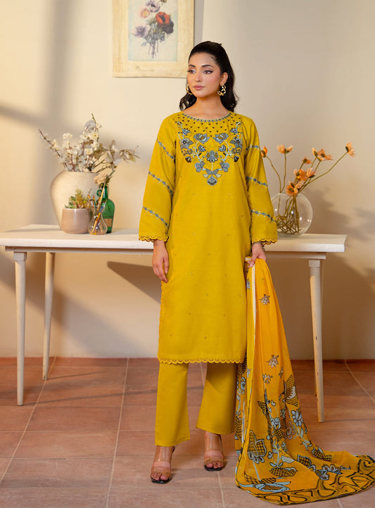 Yellow Kurta Set 3pcs